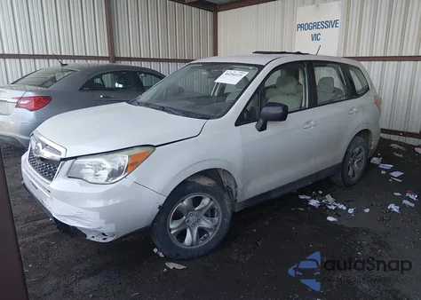 2014 Subaru Forester 2.5I z USA, uszkodzony, nr VIN JF2SJAAC3EH448442